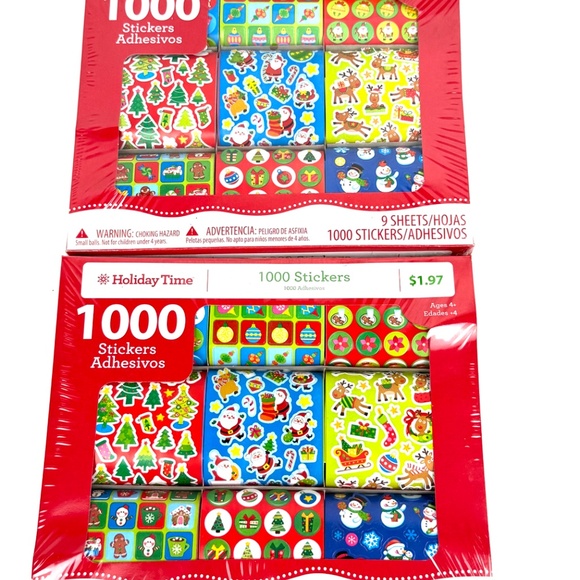 Holiday Time 1000 Christmas Stickers – 9 Sheets (NEW) 2 Pack - Picture 5 of 9